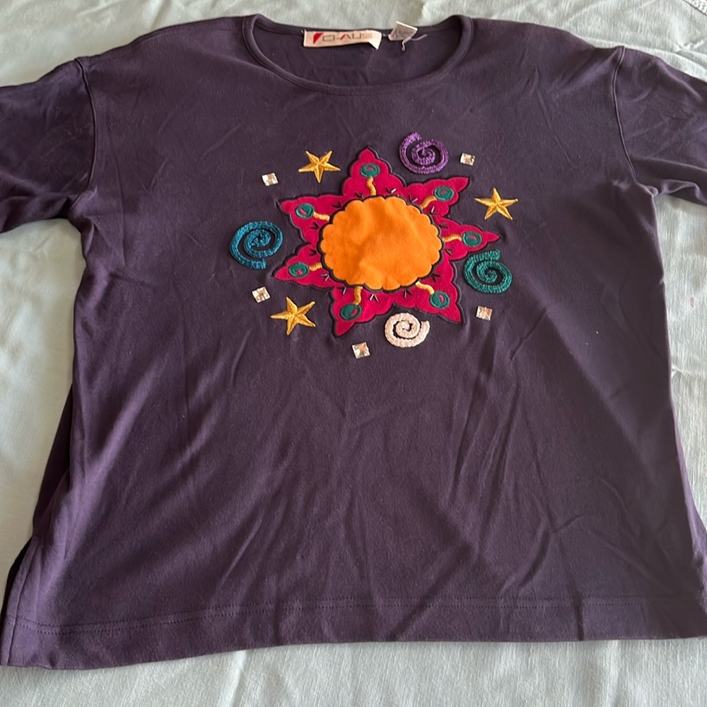 Vintage Chaus top purple medium